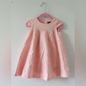 Cynthia Rowley Blush Pink Brocade Dress with Golden Heart Accent, Size 18M